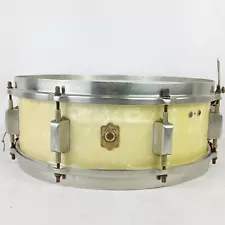 Leedy 5x14"Broadway Standard 1Ply Solid Maple Snare Drum 1939 White Marine Pearl