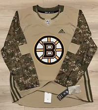 NEW Authentic Adidas Boston Bruins Military Appreciation Camo NHL Jersey size 52