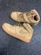 AIR FORCE 1 FLAX/WHEAT-GUMLIGHT BROWN HIGH TOP SIZE 10