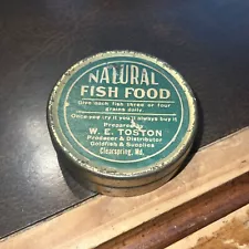 1900s Boston Natural Fish Food Tin Clearspring Md