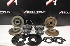 NISSAN 370Z AKEBONO CALIPERS W/ ROTORS+SHIELDS FRONT REAR SET 2009-2020 OEM