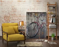 Still life metal painting wall arts modern 3d wall iron bicycle home decor Sale