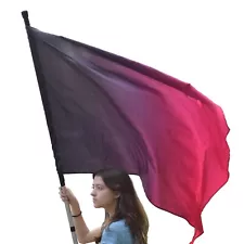 Pink Color Guard Flags with Pole- Lightweight Spinning Flags for Performances