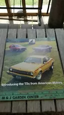 Vintage 1973 AMC Passenger Car Sales Advertising Brochure Pacer Gremlin ++