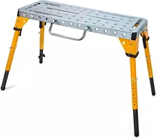 Dewalt Adjustable Height Portable Steel Welding Table / Work Bench, 18 x 46-inch