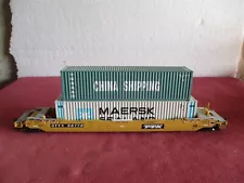 HO Scale DTTX 56779 Trailer Train Car w/2 Containers China Shipping & Maersk