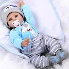 22" Reborn Dolls Baby Real Life Soft Silicone Vinyl Lifelike Newborn Boy Doll US