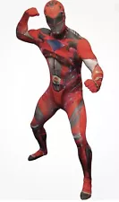 Movie Red Power Ranger Morph Suit Men Costume Adult Super Hero Medium EUC B9