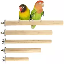 New ListingBird Perches for Cage 5PCS Parrot Perches in Various Sizes Natural Wood Parak...