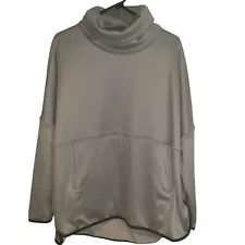 The North Face Womens Stretch Relaxed Fit Heather Gray Poncho Pullover Size M/L