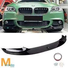 For 2011-2016 BMW 5 Series F10 M-Sport Front Bumper Lip Splitter Gloss Black (For: 2014 BMW 550i M Sport)