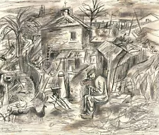 Helen Steinthal (1911-1991) - 20th Century Pen and Ink Drawing, The Lone Farmer