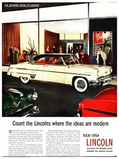 Original 1954 Lincoln Cars - Original Print Advertisement (8.5in x 11in)