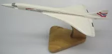 Concorde British Airways Plane Wood Model Large