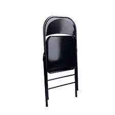 Black Steel Folding Chair by Mainstays,Indoor Use, Suitable for Teens and Adults