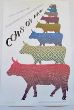 Signed Milton Glaser Poster Chicago Cows on Parade 1999