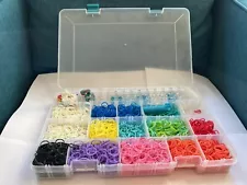 Rainbow Loom Combo Set Used 14 Boxes Colourful Bands + Premade Bracelets