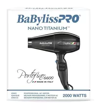 BaBylissPRO Nano Titanium Portofino 6600 Professional AC Dryer Black | BNT6610N