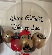 We’re Going To Disneyland Balloon Vinyl Decal - BALLOONS NOT INCLUDED