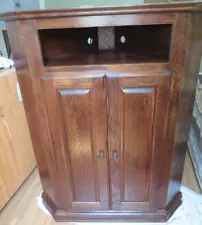 Dark Mahogany Entertainment Corner Cabinet