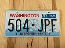 Year 2000, Washington State License Plate with Tab: "The Future Is Now"