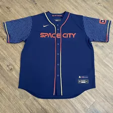 Mens Nike MLB Houston Astros Space City Navy City Connect Team Jersey X-Large XL