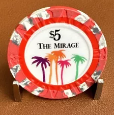 Mirage Casino Poker Chip $5 - Closed 7/17/24 Retired Las Vegas Memorabilia ￼