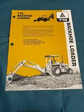 715 Backhoe Loader Allis Chalmers Sales Specification Brochure