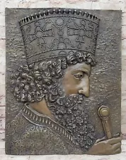 Authentic Persian Dynasty Bronze Wall Mounted Sculpture of Cyrus The Great Sale