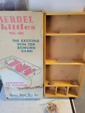 Merdel Skittles W/Original Box 2 Tops 13 Pins Hardwood Model No. 401 bowling.
