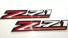 2pcs 2019-2023 Chevy Silverado Z71 Emblem OEM Fender Gloss Black Red White (For: More than one vehicle)