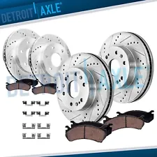 8pc Front & Rear Drilled Slotted Rotors and Ceramic Brake Pads Kit - 8PR1201752