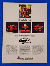 1977 ALLIS-CHALMERS GARDEN TRACTOR ORIGINAL PRINT AD MODELS 716 - 712 - 808GT