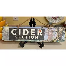 Angry Orchard Wooden Cider Section Liquor Store Sign 23x5.5”