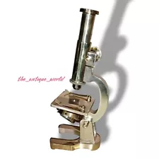 Nautical Heavy Brass Microscope 7 Inches Students Brass Microscope Gift Items