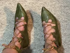 Women's Lace Up Pixie/Fairy Boots Cosplay Forest Leaves Shoes -GUC! 7.5 / 38