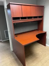 corner computer desk with hutch