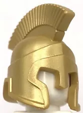 Lego New Metallic Gold Minifigure Headgear Helmet Spartan Warrior Part