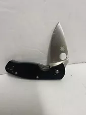 Spyderco Black Plain Edge 8CR13MoV Blade