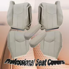 HOT SALE Front Leather Seat Cover 6PCS Shale Tan For 03-06 Chevy Tahoe GMC Yukon