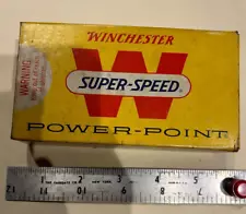 Vintage Super-Speed Power-Point 243 Winchester Empty Ammo Box