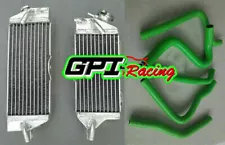 For Kawasaki KX250 KX 250 1990 1991 1992 1993 Aluminum radiator + GREEN hose (For: 1991 Kawasaki KX250)