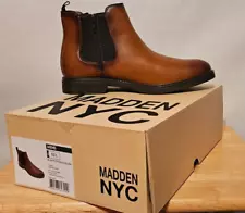 New w/Tags Madden NYC Boots Men's 10 1/2 Ettan Chelsea Cognac