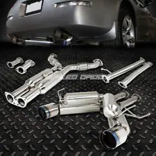 FOR NISSAN 350Z INFINITI G35 S.STEEL DUAL 4.5"BURNT TIP MUFFLER CATBACK EXHAUST