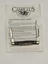 Vtg 1984 Camillus 881 Woodcraft Series Brown 2-5/8" Closed With Paperwork