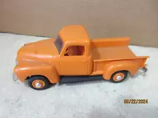 VTG. 1950 CHEVY PICK-UP TRUCK PROMO VEHICLE, ORANGE, FOR PARTS OR RESTORATION