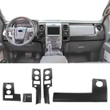 Carbon Fiber Center Console Dashboard Panel Frame Trim For Ford F150 2009-2014