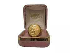 INDIAN HEAD 2 1/2 DOLLAR GOLD COIN RING, 18K, 17.6gr, 9.5sz., Includes Appraisal