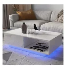 LED Coffee Table With 4 Drawers/ON SALE 35% OFF