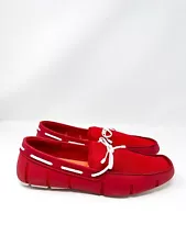 Swims Men's Braided Lace Loafers Red/White 11